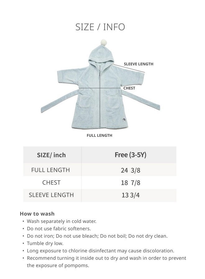 Konny Kids Bathrobes, Hooded Towel, Oeko-TEX Certified Bathrobes, Ultra Soft, Quick-Dry Washcloth for 5-7Y Baby Boys & Girls(Large size, Mint) - Image 4