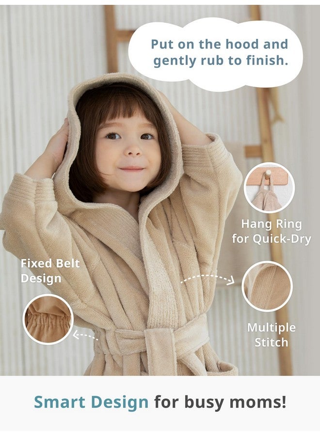 Konny Kids Bathrobes, Hooded Towel, Oeko-TEX Certified Bathrobes, Ultra Soft, Quick-Dry Washcloth for 5-7Y Baby Boys & Girls(Large size, Mint) - Image 2