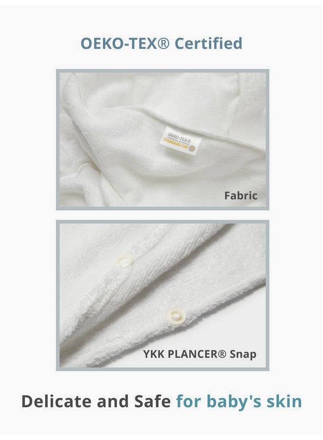 Konny Kids Bathrobes, Hooded Towel, Oeko-TEX Certified Bathrobes, Ultra Soft, Quick-Dry Washcloth for 5-7Y Baby Boys & Girls(Large size, Mint) - Image 3