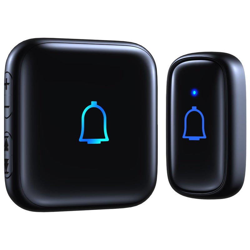 Wireless Doorbell Loud Classroom Doorbell IP66 Waterproof Doorbell 1000Ft 66 Chimes Mute Mode 115dB 7Level Vol Electric Door Bell Ringer for Home Office Kids Room Teachers HearingImpaired