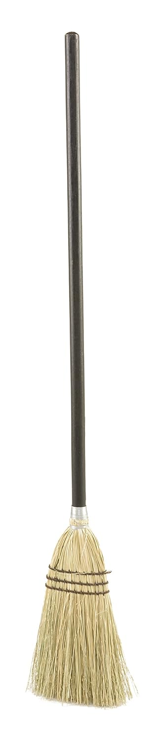 Rubbermaid Rubbermaid Commercial Products Lobby StrawCorn Broom Brown 38Inch IndoorOutdoor Broom for CourtyardGarageLobbyMallOffice Pack of 12  - Image 1