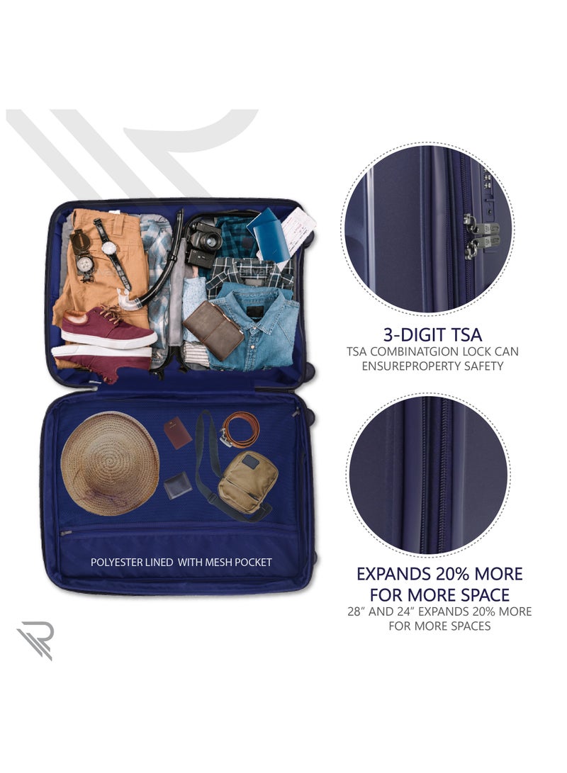 ريفلكشين حقيبة سفر باريس  بوصة كحلي بعجلات وقفل - Image 5