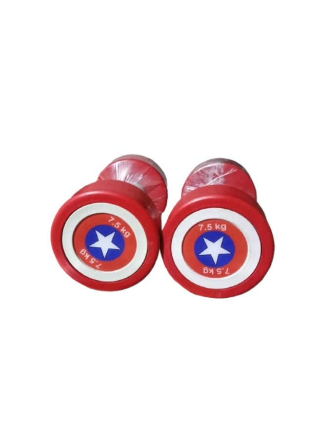 Red Dumbbell 7.5 kg(2 PCS) - Image 3