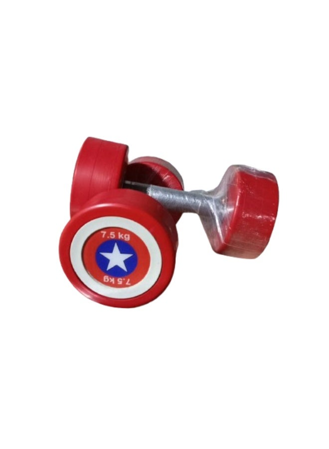 Red Dumbbell 7.5 kg(2 PCS) - Image 2