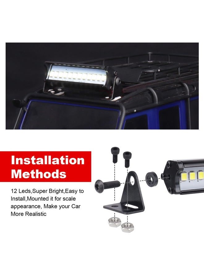 Hobbypark RC Crawler LED Light Bar Kit Roof Spotlight Dome Light Simulation for Traxxas TRX-4 Trx4 Axial SCX10 90046 RC4WD D90 KM2 - Image 5
