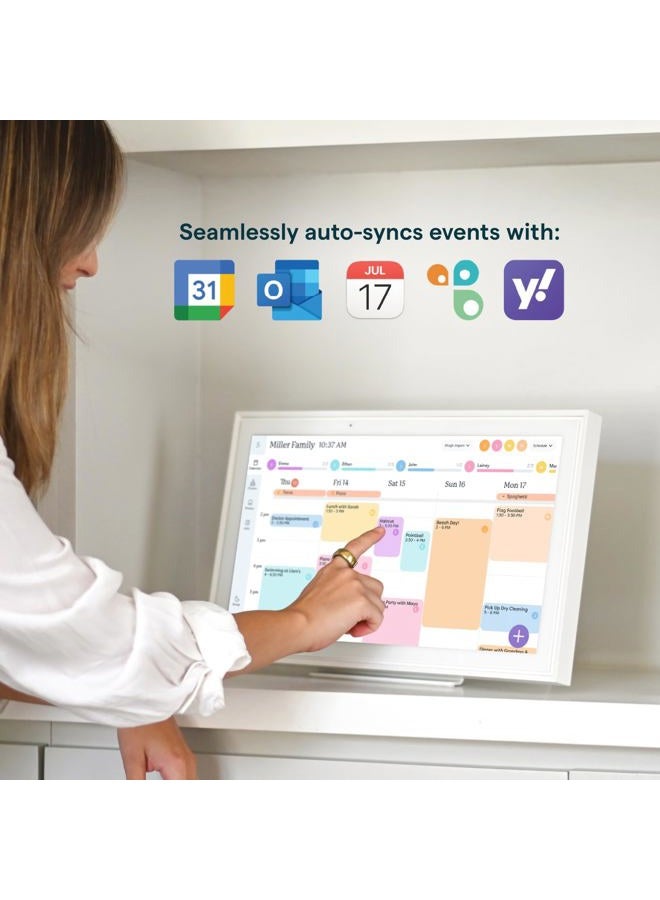 Skylight Calendar: 15 inch Digital Calendar & Chore Chart, Smart Touchscreen Interactive Display for Family Schedules - Wall Mount Included - Image 2