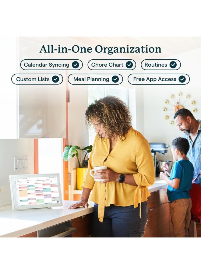 Skylight Calendar: 15 inch Digital Calendar & Chore Chart, Smart Touchscreen Interactive Display for Family Schedules - Wall Mount Included - Image 3