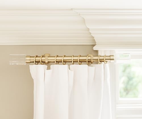 BlastHome® Luxury Curtain Rings – Premium Metal with Quiet, Smooth Nylon Inserts – Pinhooks and Clips Included – 1 1/2" Inside Diameter – 18 Rings for Two Standard Curtains – Brushed Gold - Image 5
