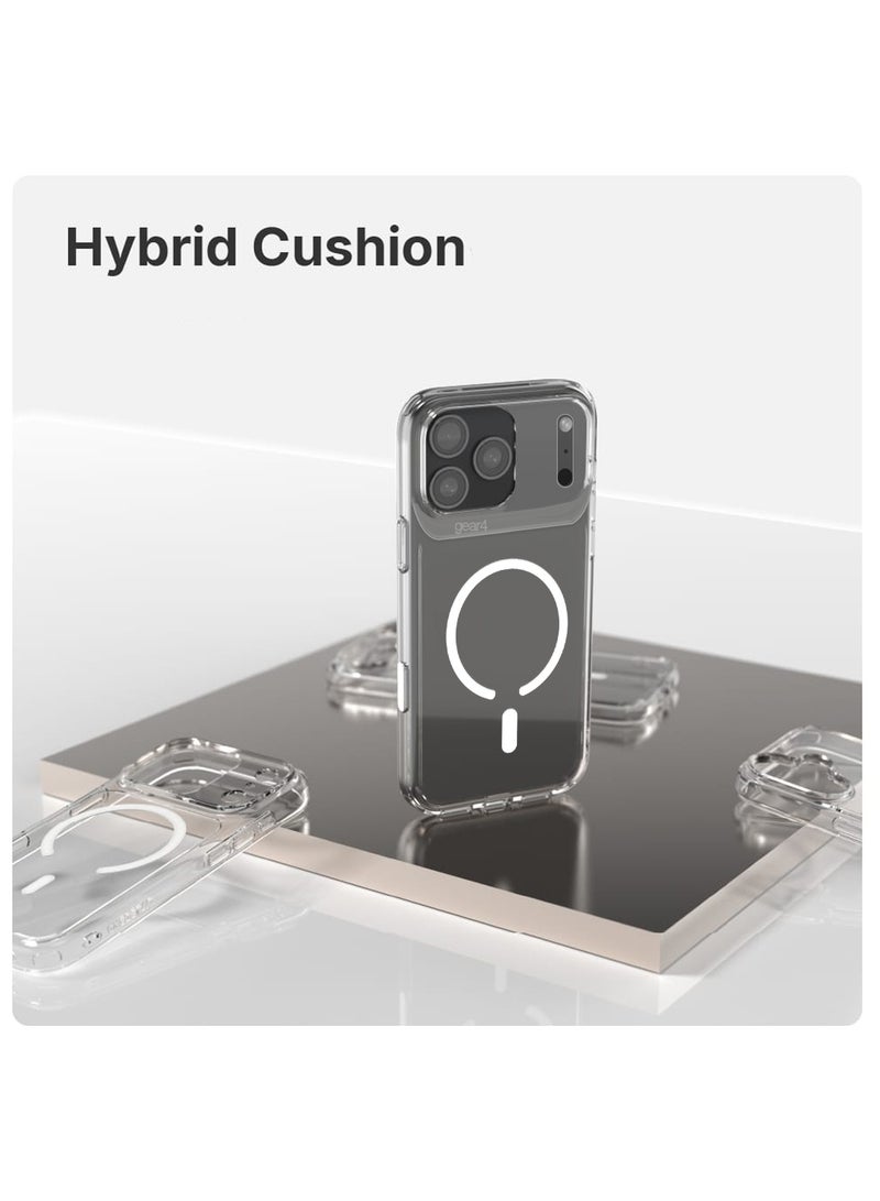 Gear4 Apple iPhone 17 Pro 5G 2025 Gear4 Premium Protection Series Crystal Palace D3O Crystalex Drop Protection Completely Transparent Ultra Hybrid Case Cover (MCTPTN) - Clear - Image 2