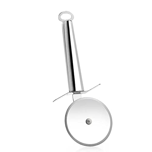T TOPLINE 100% Stainless Steel Pizza Cutter, Sandwich & Pastry Cake Cycle Cutter, Sharp, Wheel Type Cutter, Pack of 1, Multicolour - Image 3