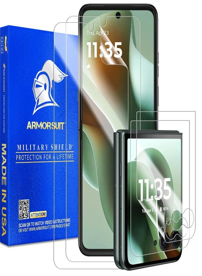 ArmorSuit 2+2 Pack Screen Protector for Motorola Razr Ultra (2025) / Razr+ Plus (2025/2024) Case Friendly MilitaryShield HD Clear Film - Made in the USA - Image 1