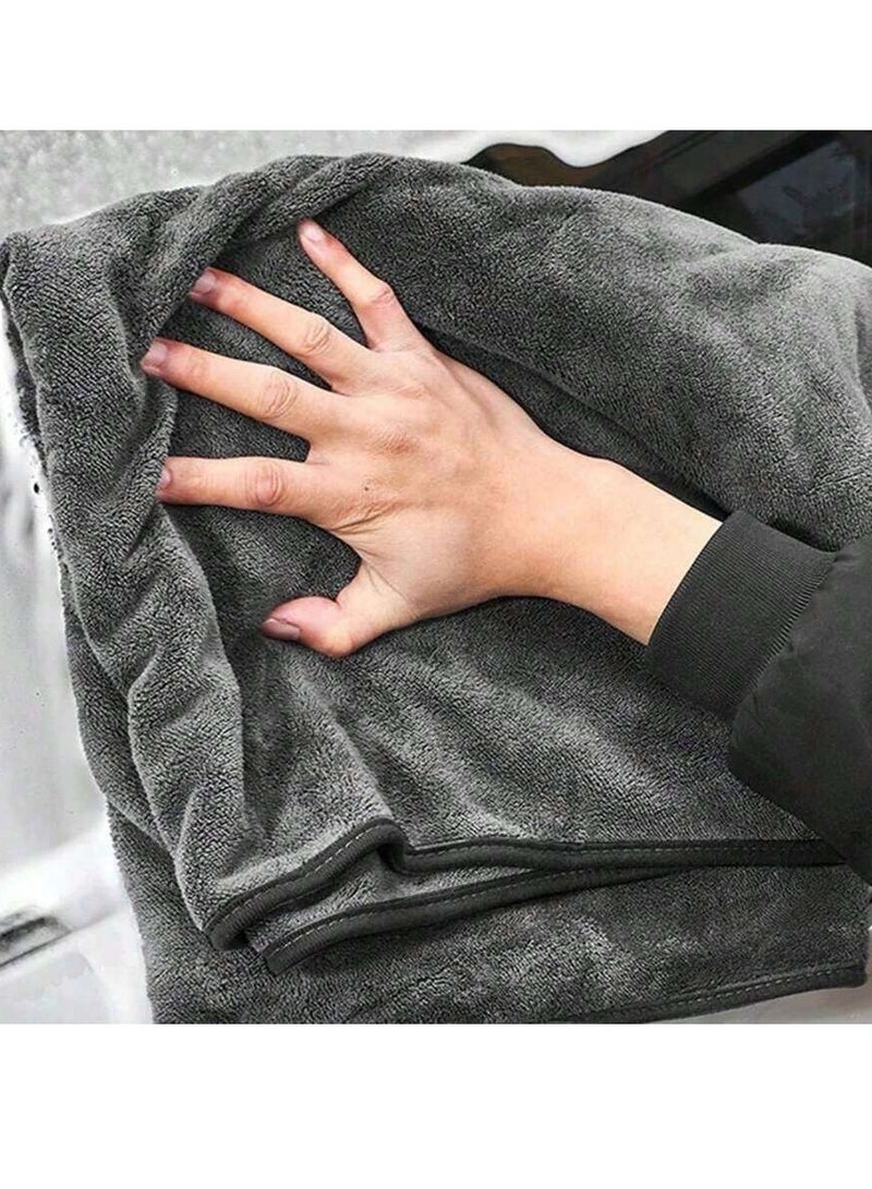 Generic Unique Micro Fiber Double-Twist Pile Construction Gray Towel 60 x 40 cm  - Image 5