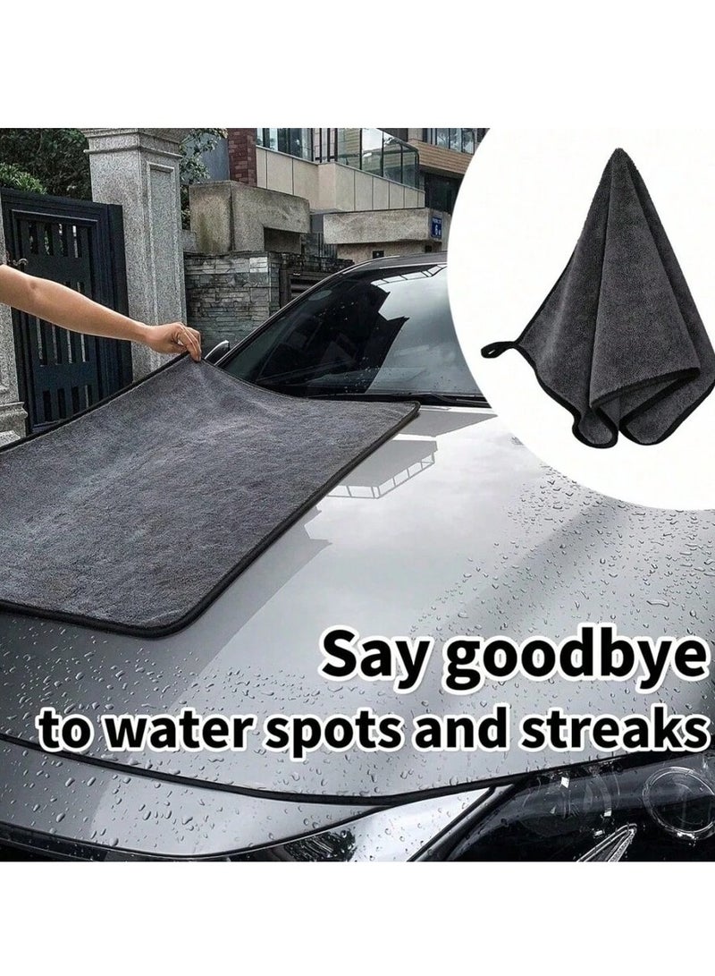 Generic Unique Micro Fiber Double-Twist Pile Construction Gray Towel 60 x 40 cm  - Image 3