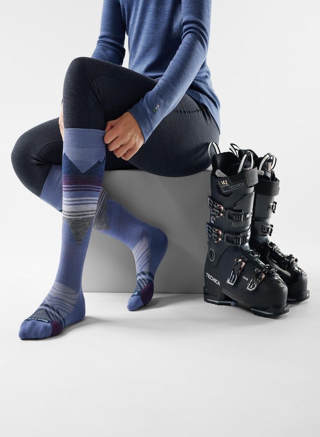 Smartwool Womens Ski Targeted Cushion Pattern Over the Calf Socks, Nightfall Blue, S - Image 2