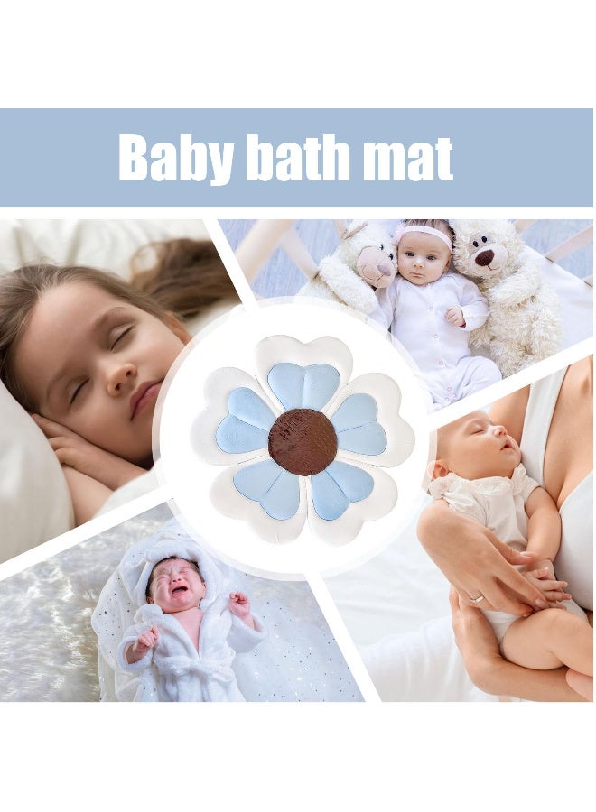 زيريفام سجادة حوض استحمام للأطفال بتصميم زهور، وسادة استحمام ثابتة للأطفال، حوض استحمام آمن مانع للانزلاق، سجادة لعب إبداعية للأطفال من عمر 0 ​​إلى 12 شهرًا، خالية من مادة BPA، مناسبة لحديثي الولادة، حوض المطبخ، الدش، حوض الاستحمام - Image 4