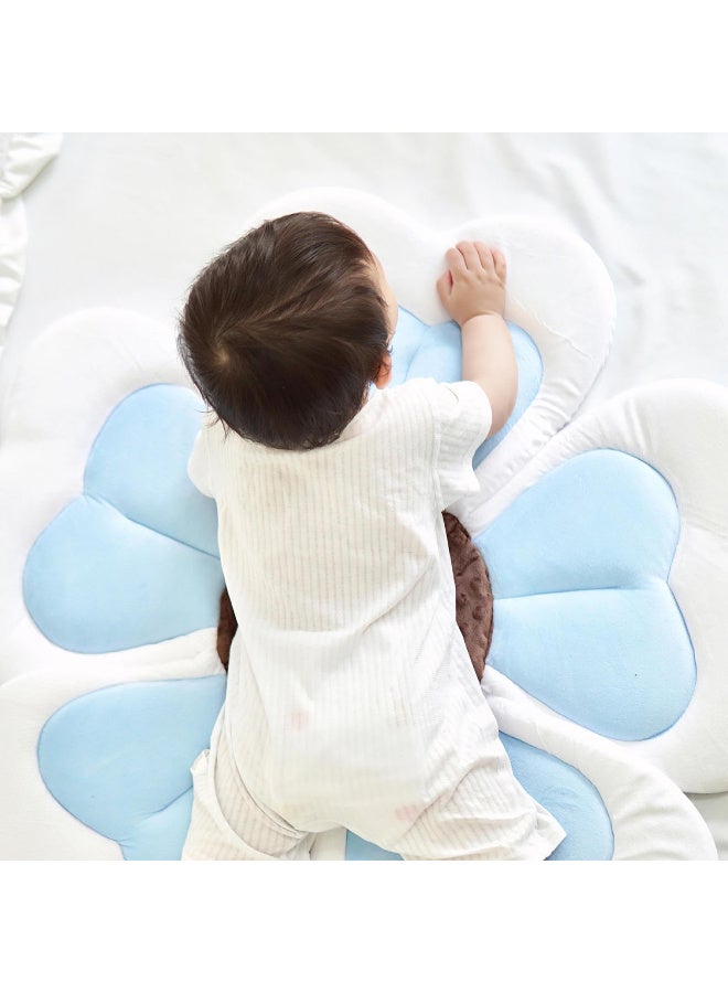 زيريفام سجادة حوض استحمام للأطفال بتصميم زهور، وسادة استحمام ثابتة للأطفال، حوض استحمام آمن مانع للانزلاق، سجادة لعب إبداعية للأطفال من عمر 0 ​​إلى 12 شهرًا، خالية من مادة BPA، مناسبة لحديثي الولادة، حوض المطبخ، الدش، حوض الاستحمام - Image 3