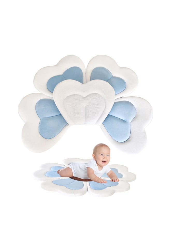 زيريفام سجادة حوض استحمام للأطفال بتصميم زهور، وسادة استحمام ثابتة للأطفال، حوض استحمام آمن مانع للانزلاق، سجادة لعب إبداعية للأطفال من عمر 0 ​​إلى 12 شهرًا، خالية من مادة BPA، مناسبة لحديثي الولادة، حوض المطبخ، الدش، حوض الاستحمام - Image 1