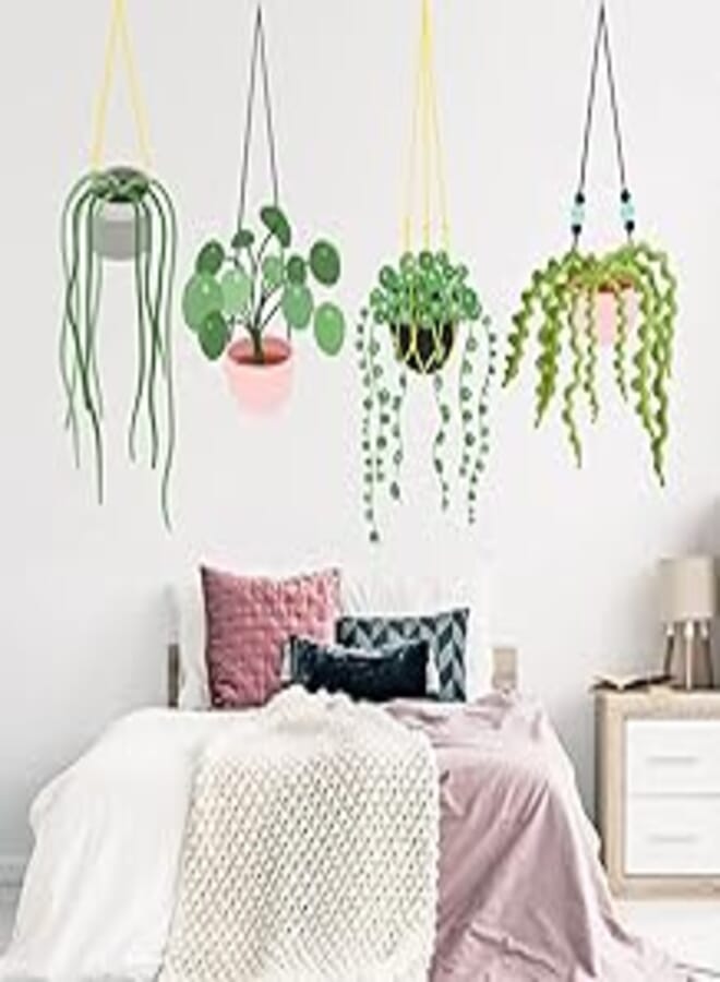 Decorative sticker - Hanging flowers and hardwoods (60x90cm) 