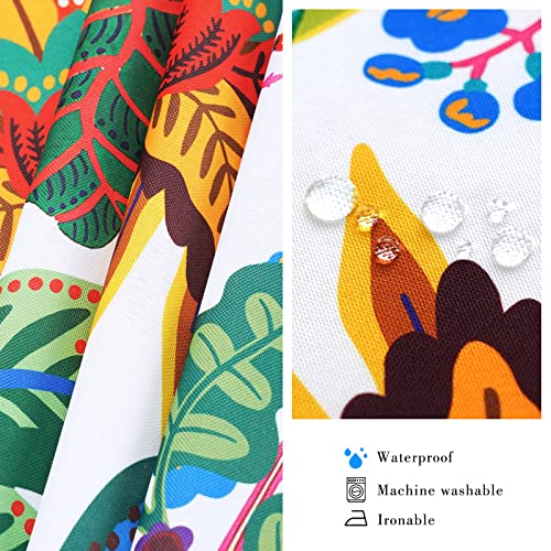 bnhjsdw Outdoor Tablecloth with Umbrella Hole for Rectangle Table, Waterproof Flowers Patio Table Cloth with Zipper - 60 x 84 inches - Image 5