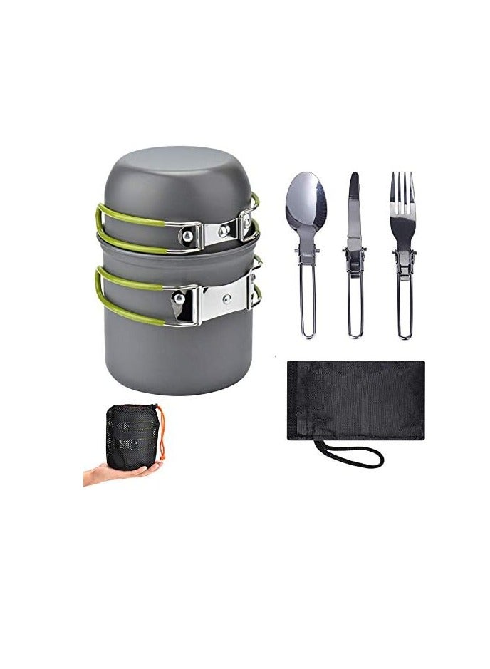 Camping Cookware Kit Parkarma Outdoor Hiking Cookware Kit for 1-2 People for Camping Outdoor Camping Tableware Set - Image 1