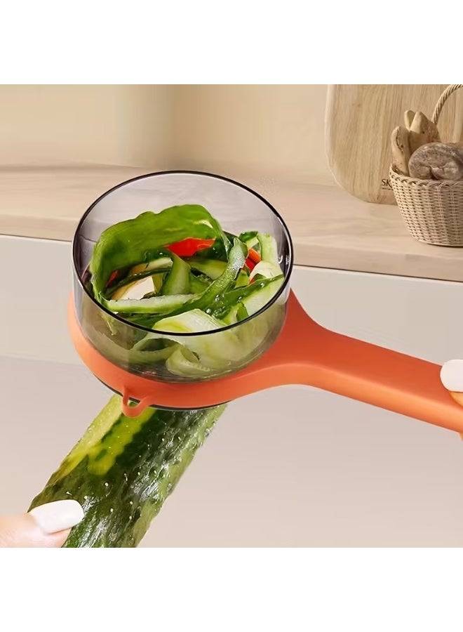 Goolsky 1pc Fruit & Vegetable Peeler with Storage Box - Serrated Blade, Ergonomic Handle, Durable Plastic Kitchen Tool for Effortless Peeling - Ideal for Dorm, Home, Kitchen Use, Kitchen Peeler | Serrated Blade Peeler | Ergonomic Handl - Image 5
