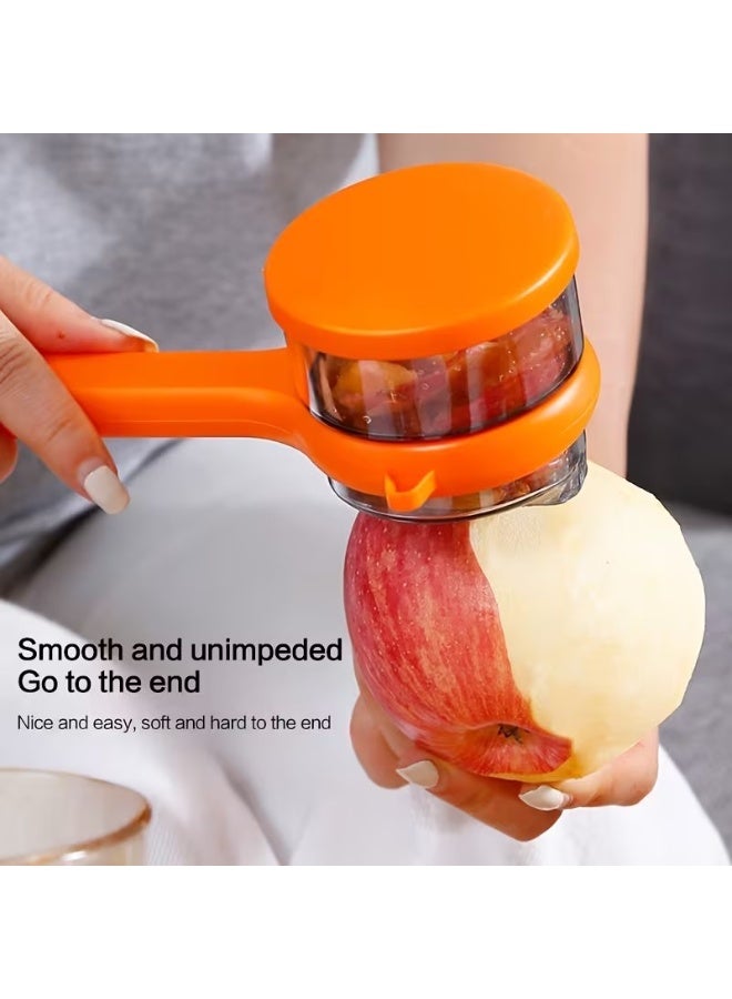 Goolsky 1pc Fruit & Vegetable Peeler with Storage Box - Serrated Blade, Ergonomic Handle, Durable Plastic Kitchen Tool for Effortless Peeling - Ideal for Dorm, Home, Kitchen Use, Kitchen Peeler | Serrated Blade Peeler | Ergonomic Handl - Image 1