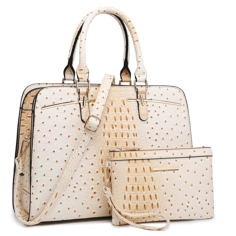 DASEIN Women Handbag Wallet Tote Shoulder Hobo Bag Top Handle Satchel Purse Set 2pcs with 3 Compartments - Image 1