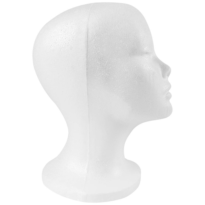 SHANY Styrofoam Model Heads ,Hat Wig Foam Mannequin Female Wig Head Stand ,Mannequin Head for wigs , Wig Holder - Round Base , 10.5 Tall with 20 1/2 Inches Circumference Female Mannequin Head -1 Piece - Image 5