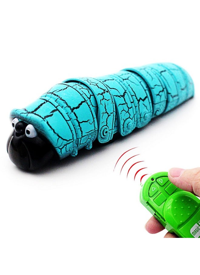 Tipmant - Rc Bug Remote Control Worm Realistic Caterpillar Inchworm Electronic Animal Toys Fake Insect Car Vehicle Kids Birthday Gifts (Blue) - Image 1