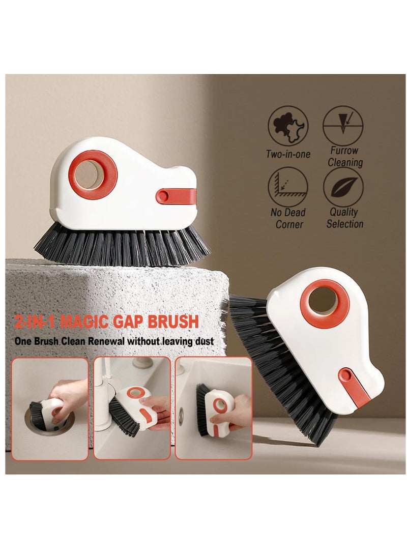 Excefore Crevice Cleaning Brush, 2 Pack Hard Bristle Crevice Cleaning Brush,Hand-held Crevice Cleaner Tools for All Corners and Gaps  - Image 2