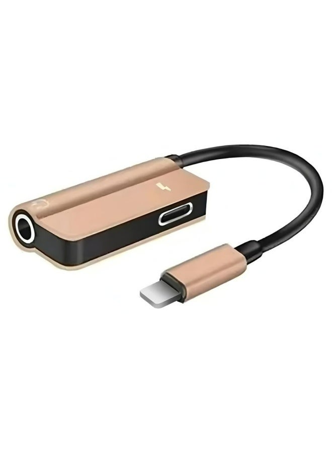 فليفيو محول Lightning إلى 3.5 مم جاك دونجل سبليتر (2 في 1) معتمد من MFI من Apple لجهاز iPhone Aux كابل صوت سماعة الرأس سلك شاحن لـ 7 8 Plus X Xr 14 13 12 11 Pro Max لشحن iPad وسماعات الأذن الموسيقية - Image 1
