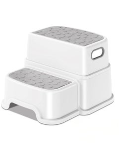 GT-Wheel Toddler Step Stool for Bathroom Sink Toilet Potty Training 2 Step Stool with Handle  - Image 1