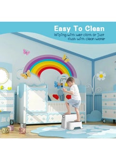 GT-Wheel Toddler Step Stool for Bathroom Sink Toilet Potty Training 2 Step Stool with Handle  - Image 2