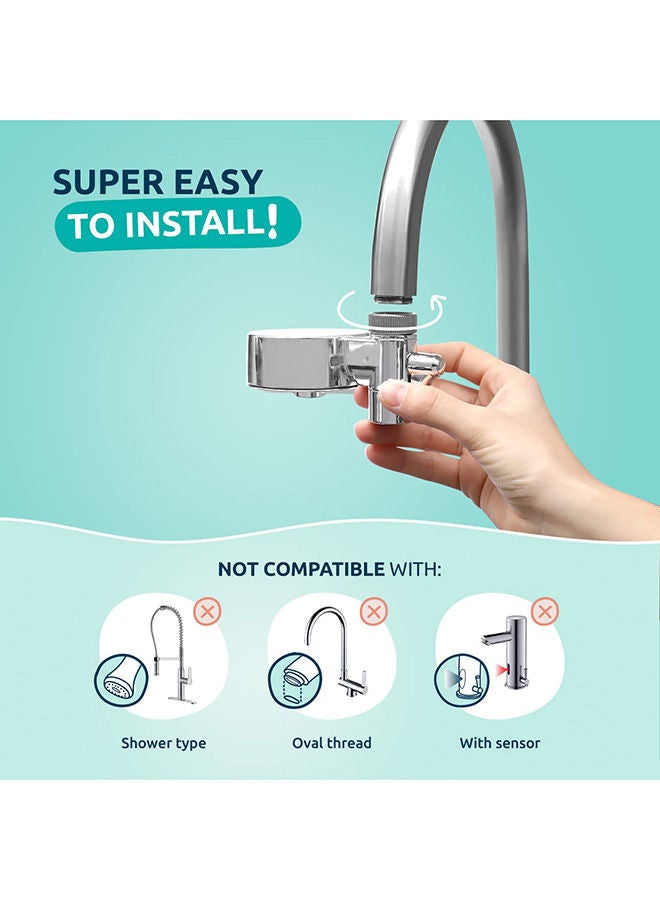 TAPP WATER Ecopro Compact Small Water Filter For Taps That Removes Bad Smells And Tastes From Water Tap Water Filter Flouride Remover That Filters More 100+ Substances Chrome - Image 2