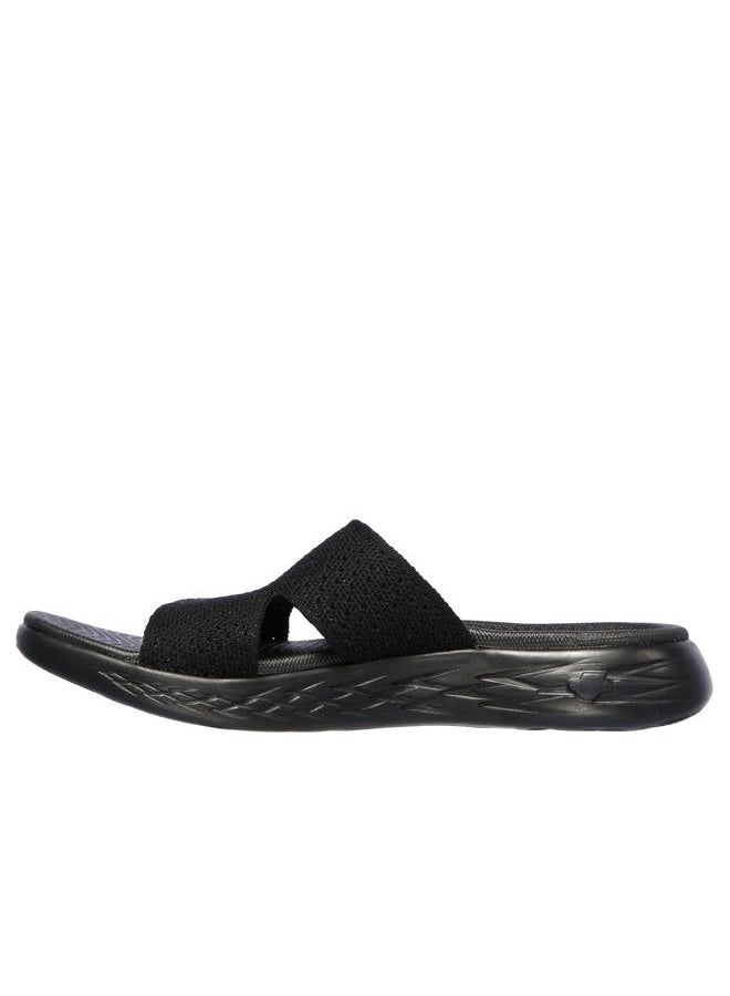 SKECHERS Women's Slide Sandal Black 8, 38 EU - Image 2