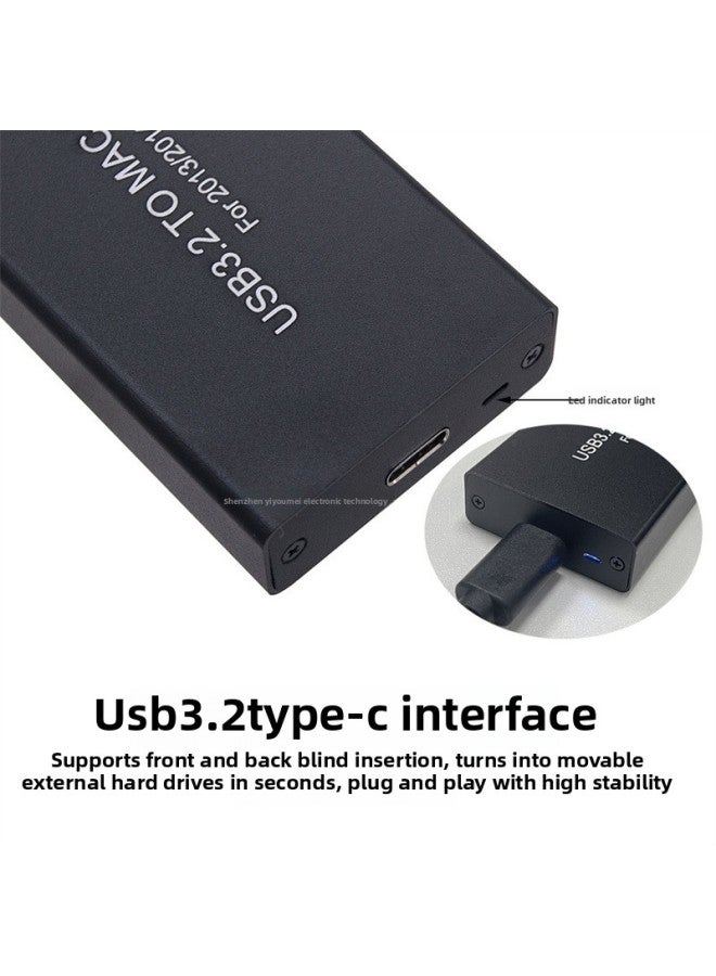 For Apple MacBook Air/Pro Solid External Hard Disk Box 2013-2017 SSD Usb3.2-Color:Hard Disk Box + C- A- C Dual-use Line  - Image 3