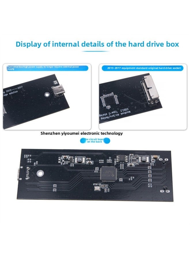 For Apple MacBook Air/Pro Solid External Hard Disk Box 2013-2017 SSD Usb3.2-Color:Hard Disk Box + C- A- C Dual-use Line  - Image 5