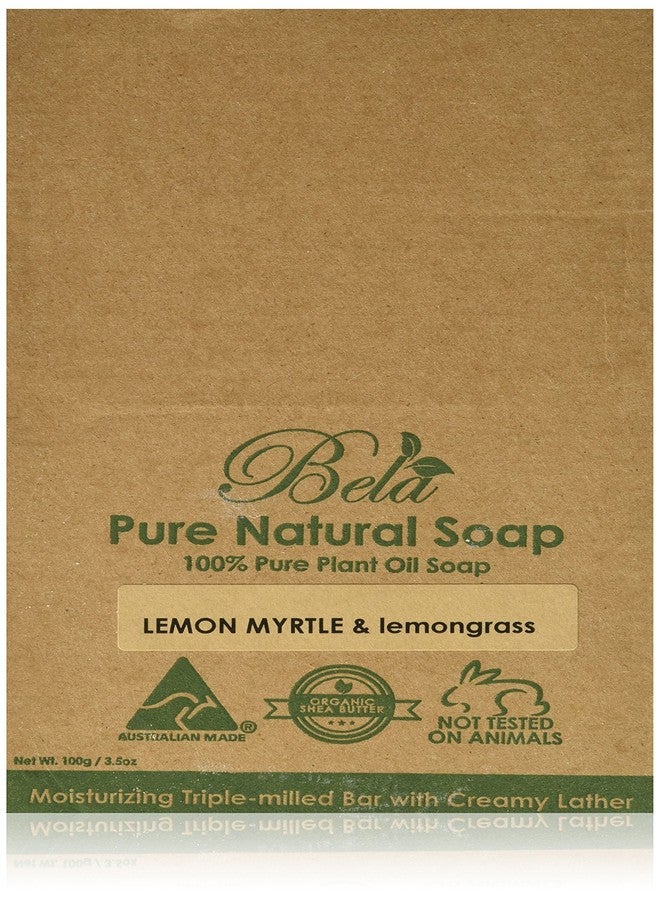Bela Natural Soap Bars, Lemon Myrtle with Lemongrass, 3.5 Ounce - Image 1