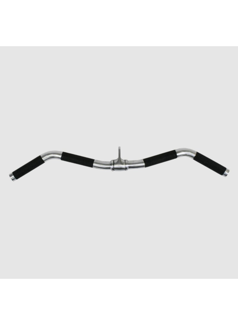 TKO 28" Chrome Curl Bar | EZ Bar with Polyurethane Grips for Arm Workout Training