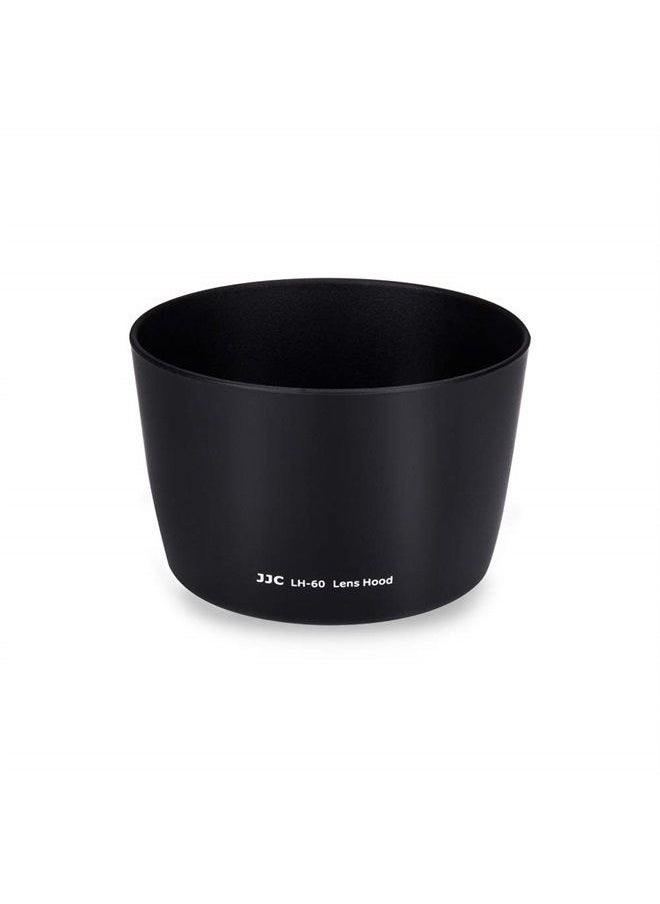 JJC - Camera Lens Hood Shade Fits for Canon EF 75-300mm f/4-5.6 III USM & Canon EF-S 55-250mm f/4-5.6 is II Lens Replaces Canon ET-60 Hood Reverse Attaching -Black - Image 1