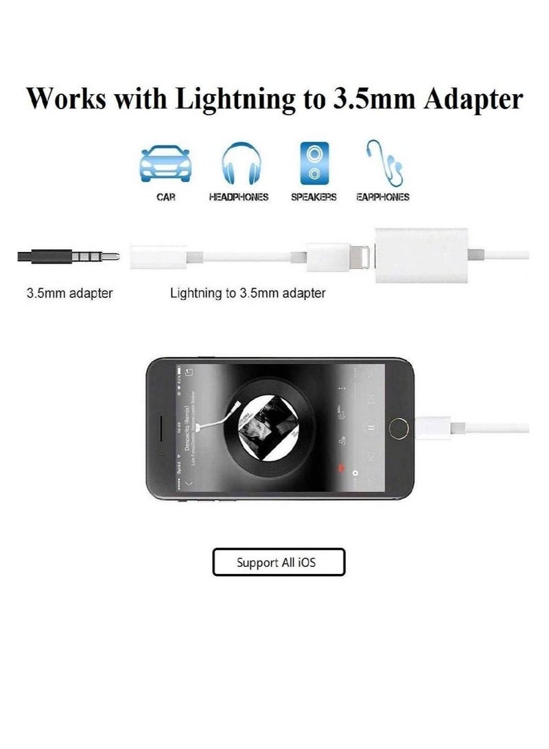 GENNEXT Double Lightning Headphone Splitter, 2 in 1 Dual Lightning Headphone Audio & Charge Cable Compatible for iPhone 12/11/XS/XR/X 8 7/iPad, Support Sync Data + Music Control + Call - Image 3