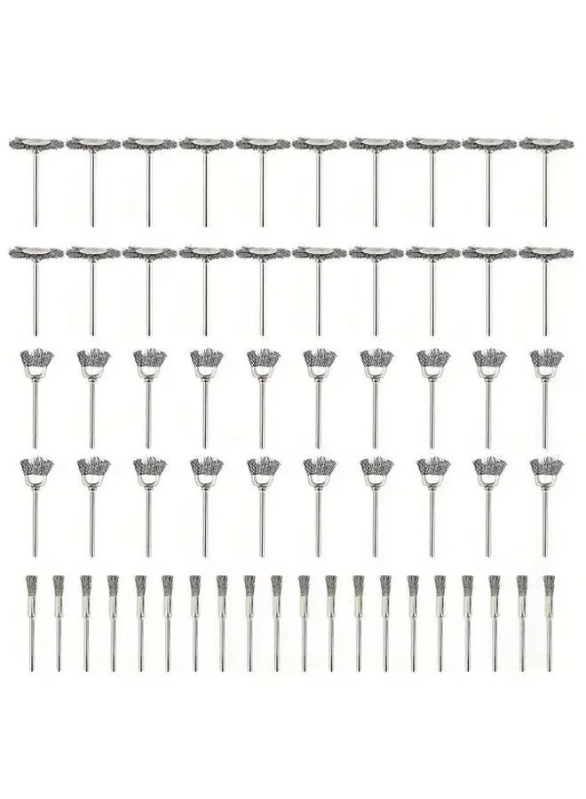 60pcs Set Rotating Tool Accessories Wire Brushes Including Wheel And Pen Brushes - Image 3