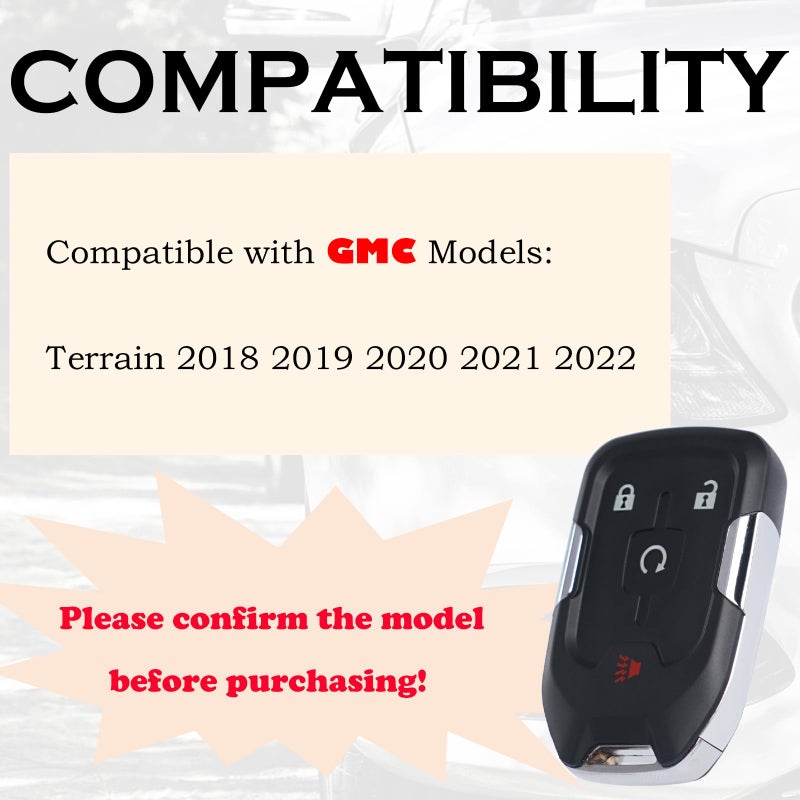 SUPALAND Keyless Entry Remote Control Start Key Fob Replacement Fits for GMC Terrain 2018 2019 2020 2021 2022 HYQ1AA 13584512 315 MHz - Image 2