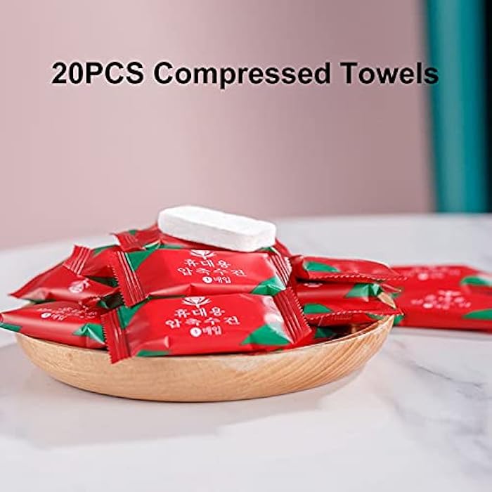 GoolRC 20PCS Disposable Compressed Face Towel Mini Portable Disposable Compressed Cotton Coin Tissue Towels for Travel Camping Hiking Sport Beauty Salon Home Hand Wipes - Image 2