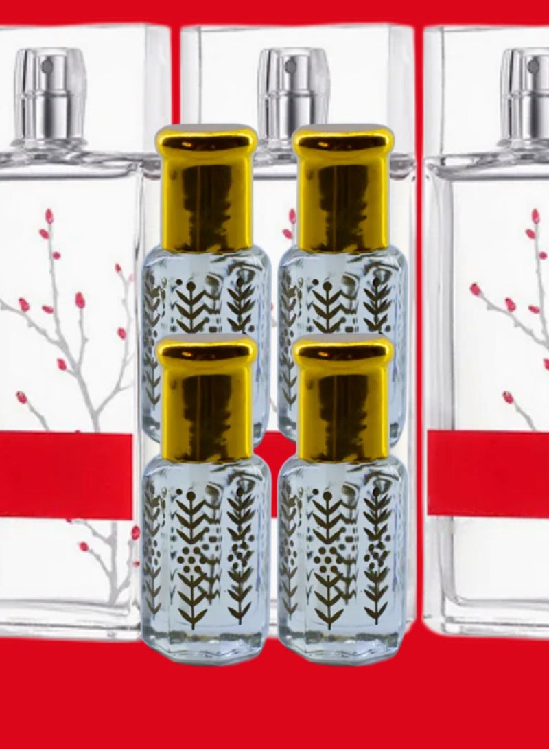 4 Pieces In Red Essential Oil For Women Original Clear 6 Ml