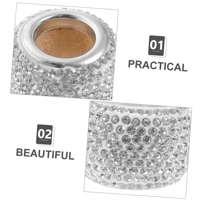 Crystal Rhinestone Car Headrest Decorative Rings Seat Accessories Neck Pillow Decorations - Image 5