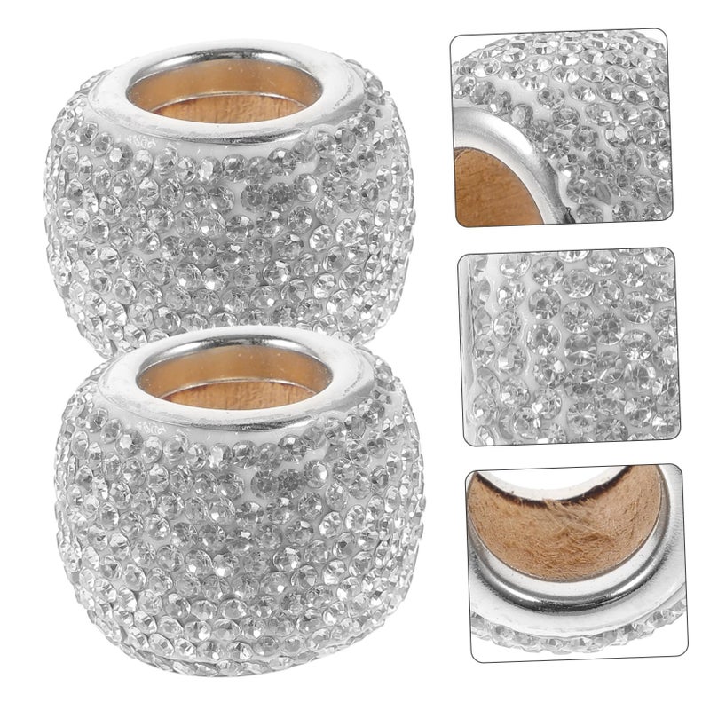 Crystal Rhinestone Car Headrest Decorative Rings Seat Accessories Neck Pillow Decorations - Image 4