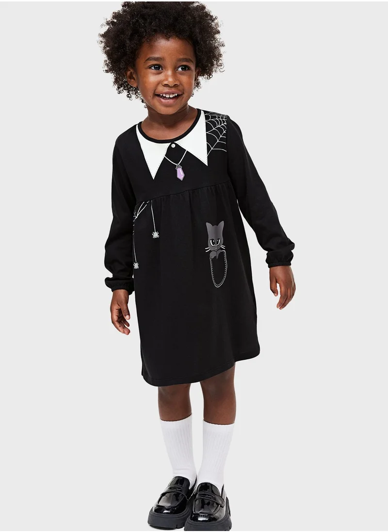 H&M Kids Printed Jersey Midi Dress