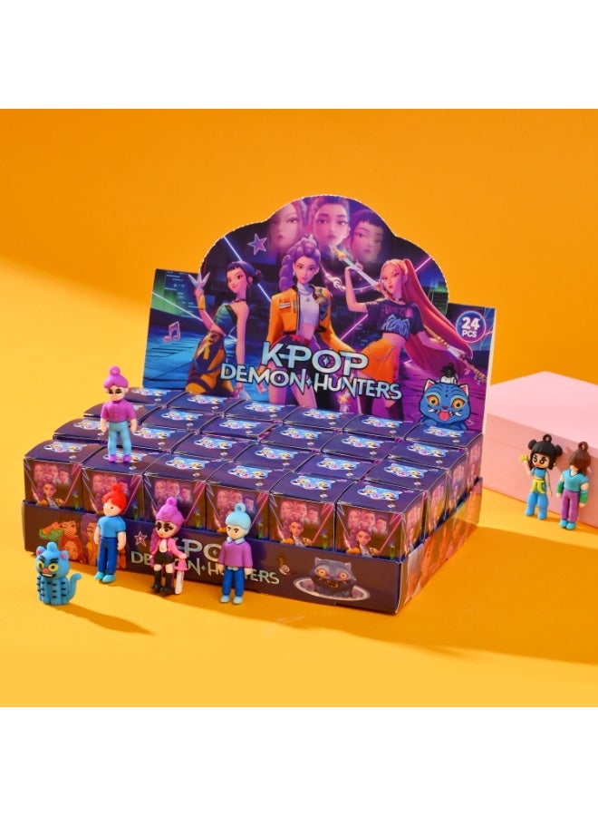 general KPop Demon Hunters Blind Box Doll Keychain Exquisite Pendant with Colored Bead Chain Pendant - Image 1