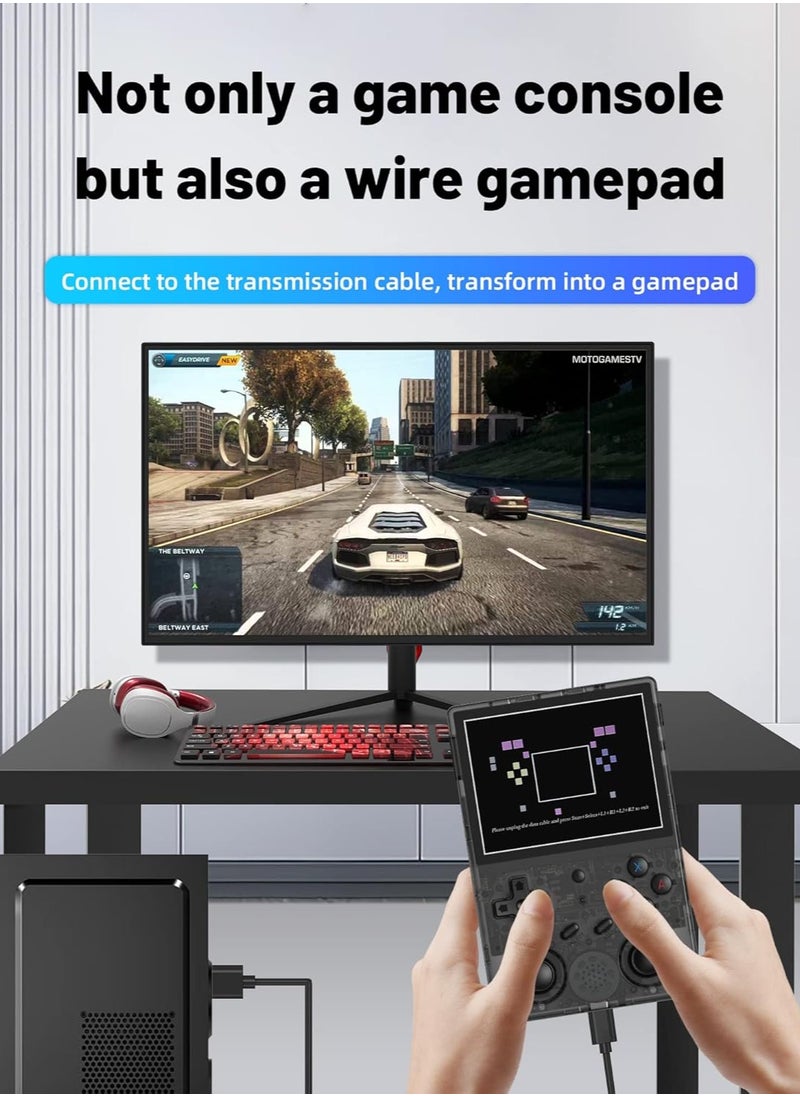 ANBERNIC  RG353VS Retro Handheld Game Linux System, RG3566 3.5 inch IPS Screen, with 64G TF Card Pre-Installed 4452 Games, Supports 5G WiFi 4.2 Bluetooth Online Fighting, Streaming and HDMI (Black)  - Image 4